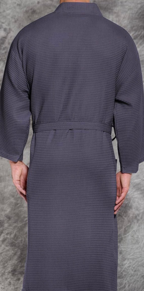 Waffle Spa Bath Kimono Long Robe