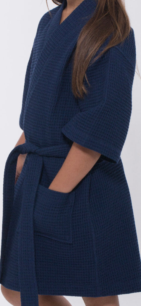 Waffle Spa Bath Robe Short