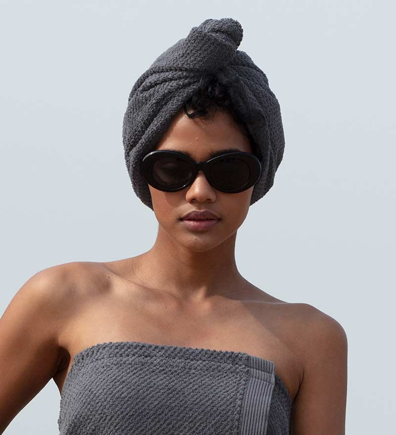 Cotton Hair Drying Towel Wrap-3