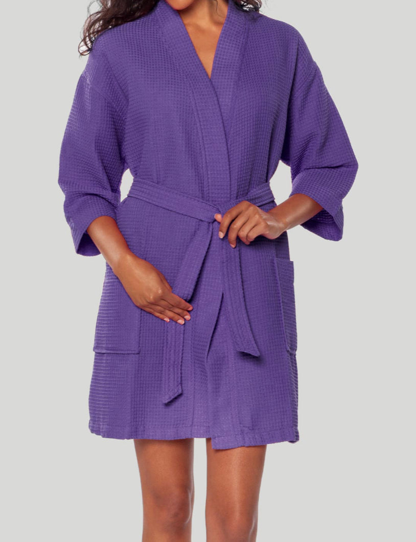Waffle Spa Bath Robe Short